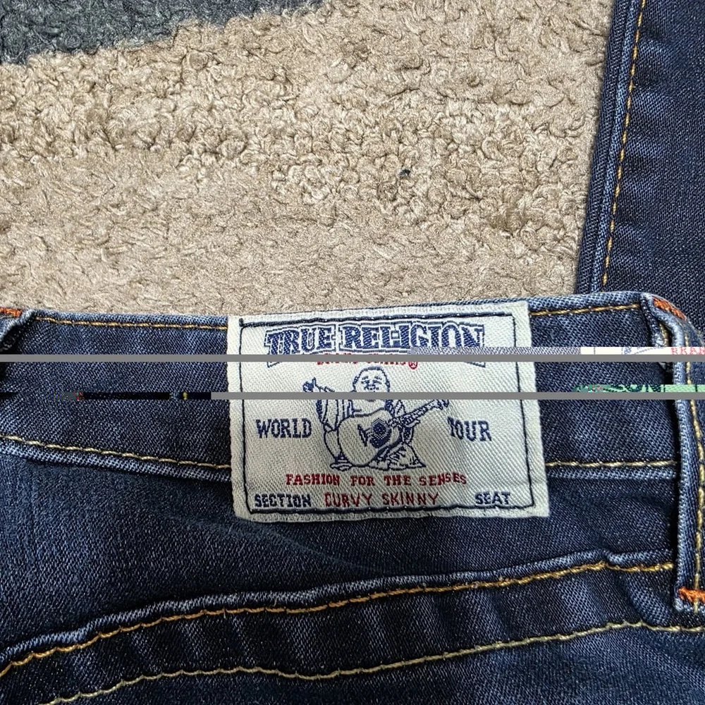 True Religion Curvy Skinny Jeans Womens 26 Dark Wash Made USA